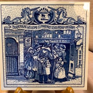 Delft Handmade in Holland rare tile pharmacy theme